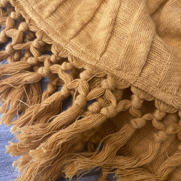 Anthropologie Mustard Yellow Fringe Tank Top - Picture 5 of 5